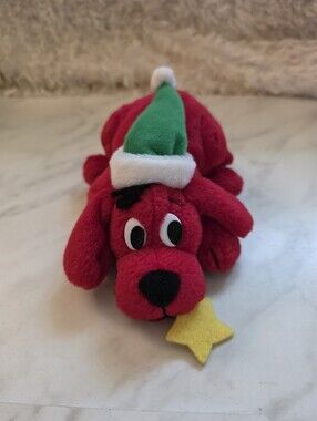 Scholastic Clifford the Big Red Dog Toy with Green Hat and Yellow Star